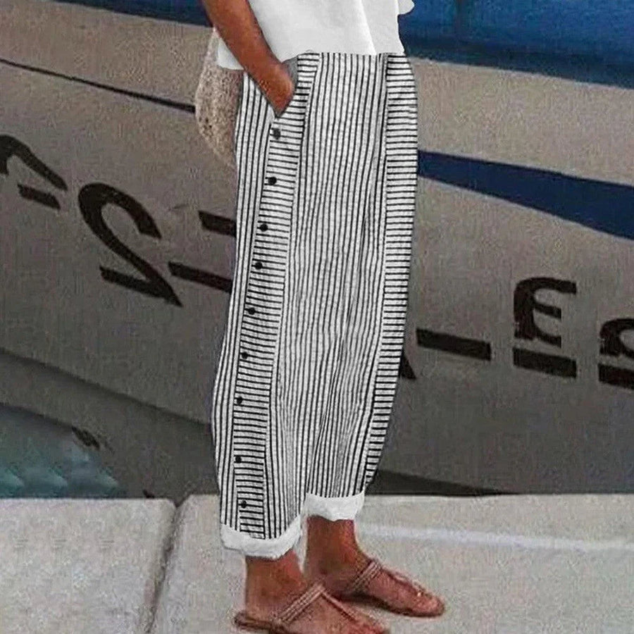 VOGUE™ - SOFT-LINE BROEK MET ZIJZAKKEN
