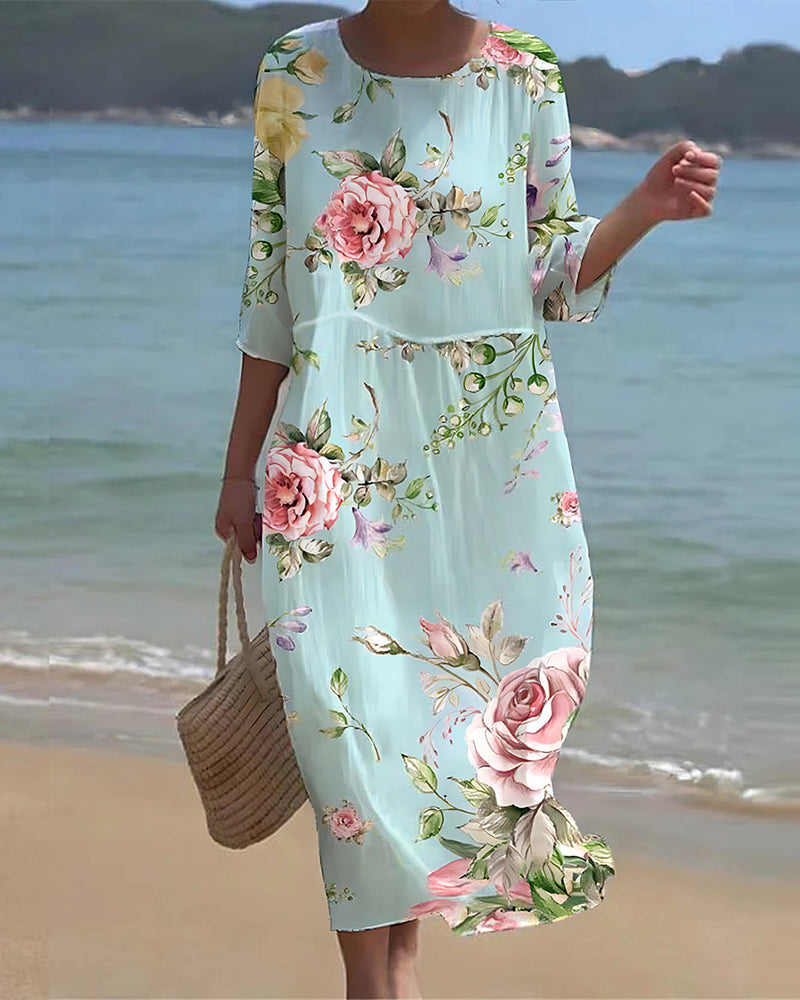 VOGUE™ - ELEGANTE BLOEMENJURK DIE DE BUIK BEDEKT