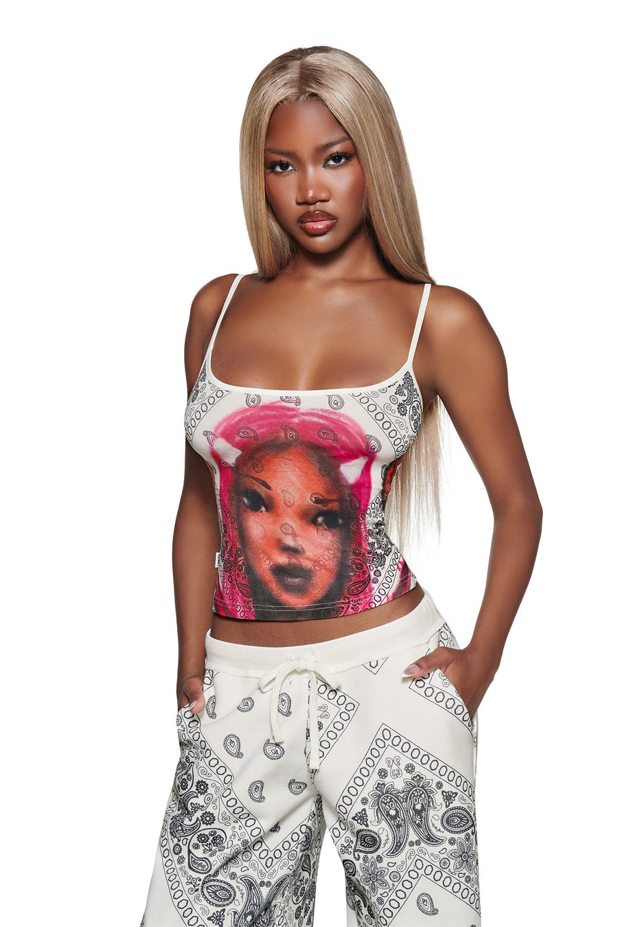 T-REX top – paisleyprint – Volledige set
