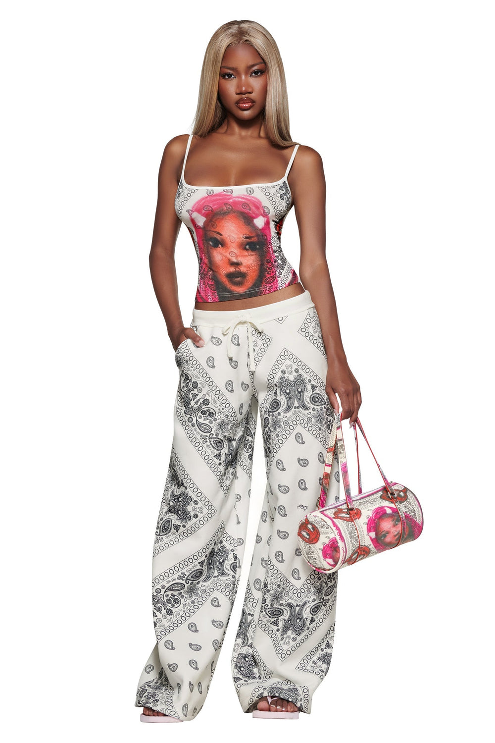 T-REX top – paisleyprint – Volledige set