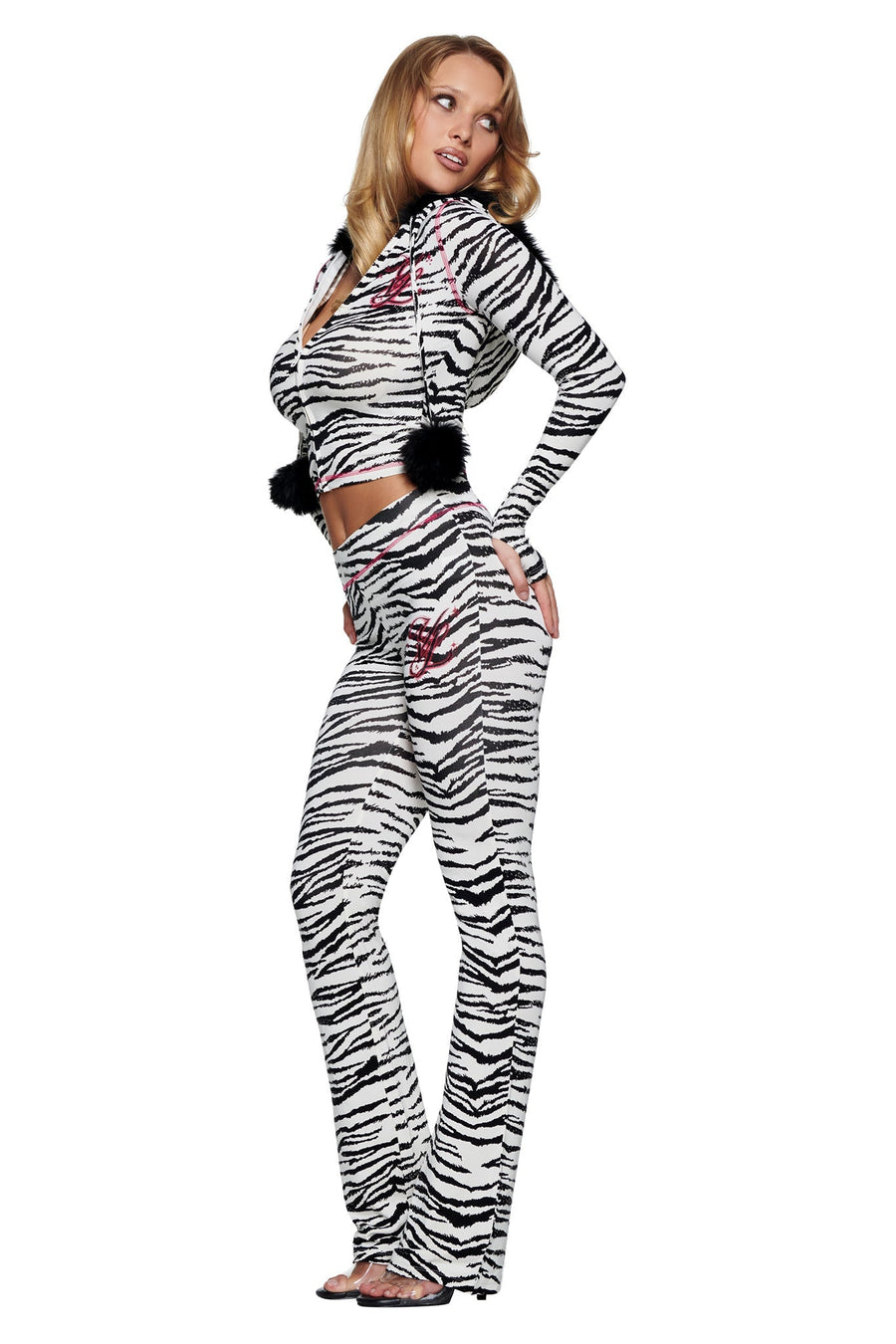 YVL BLARE broek – zebraprint – Volledige set