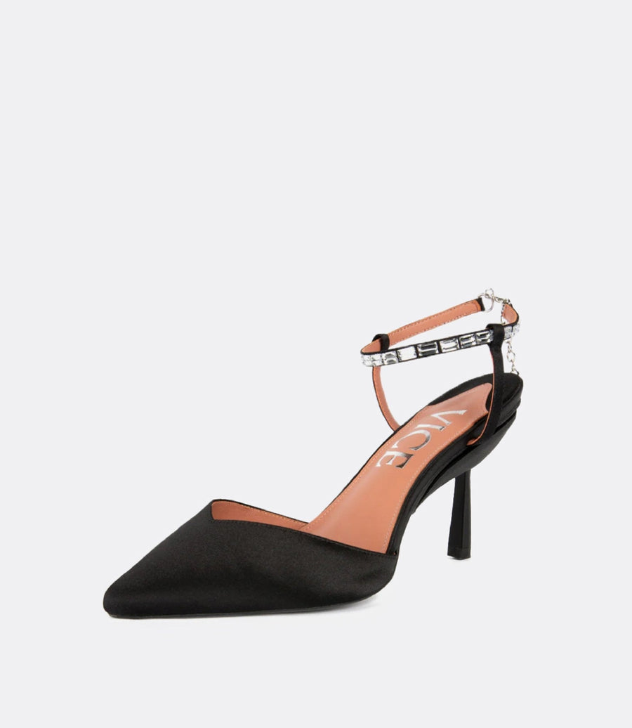 Publicist pumps in zwart met kristallen