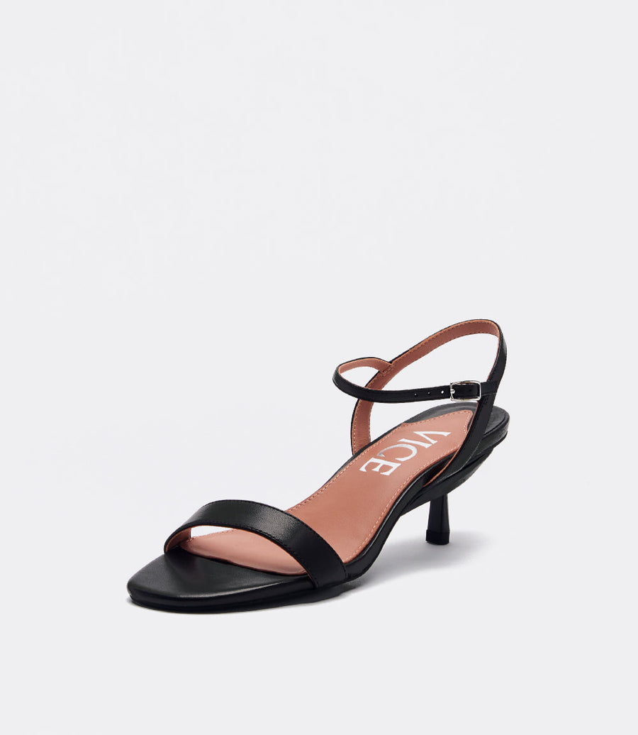 Venice sandalen van zwart leer